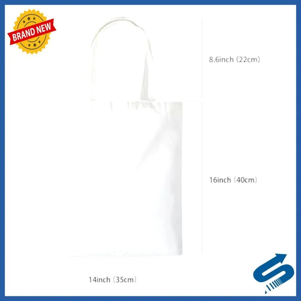 Canvas Tote Bags DIY Craft Sublimation Heat Transfer Reusable Grocery Bags